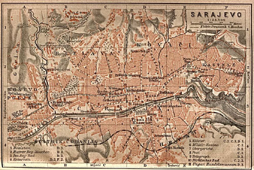 Map of Sarajevo