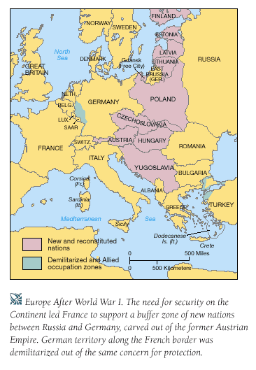 What six new countries formed as a result of wwi 